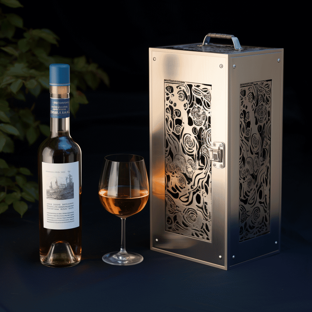 Custom Vintage Patterned Laser Whiskey Box