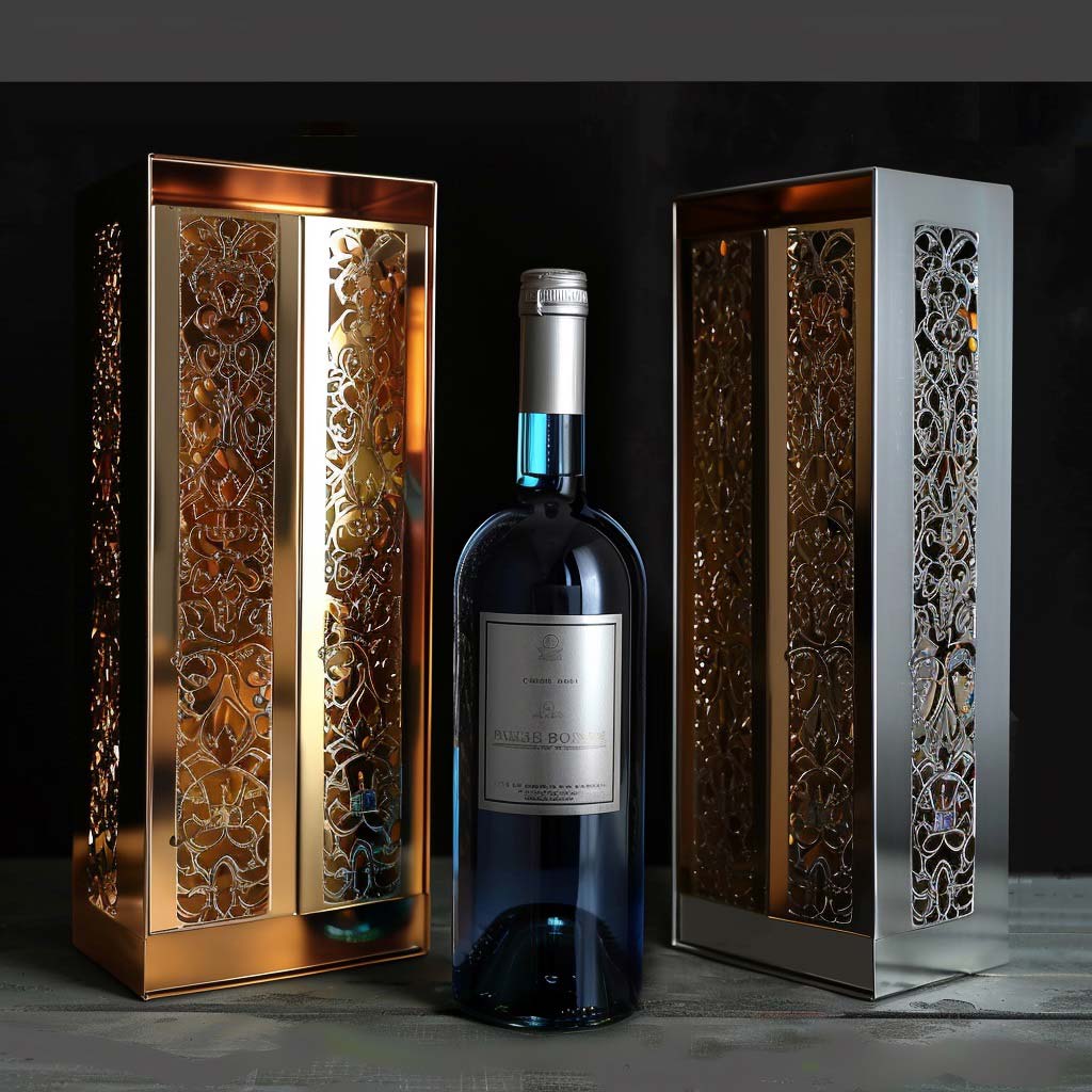 Custom Luxury Gold for Red Wine Box