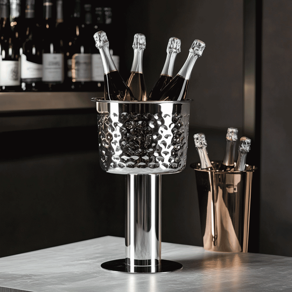 Custom Large Capacity Champagne Bucket - with Stand