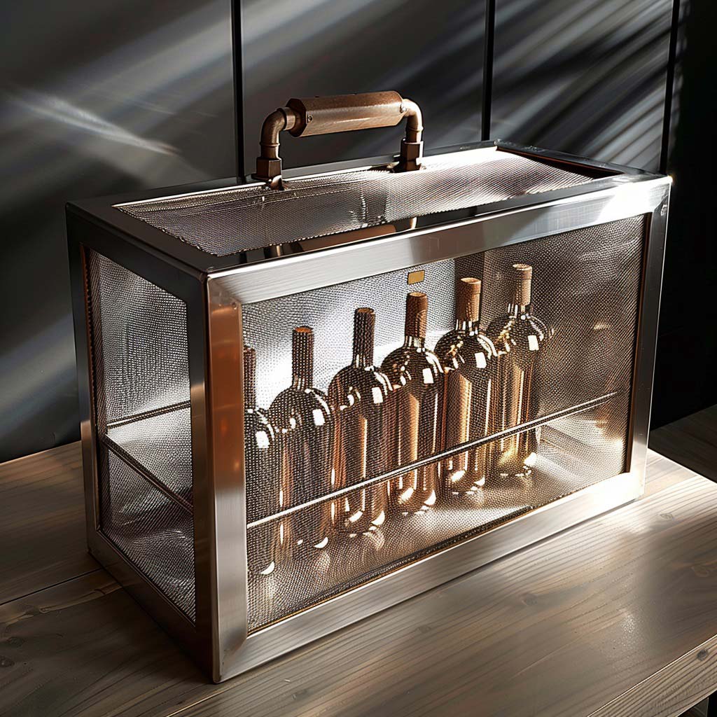 Custom Made Whiskey Wine Bottle Metal Cages