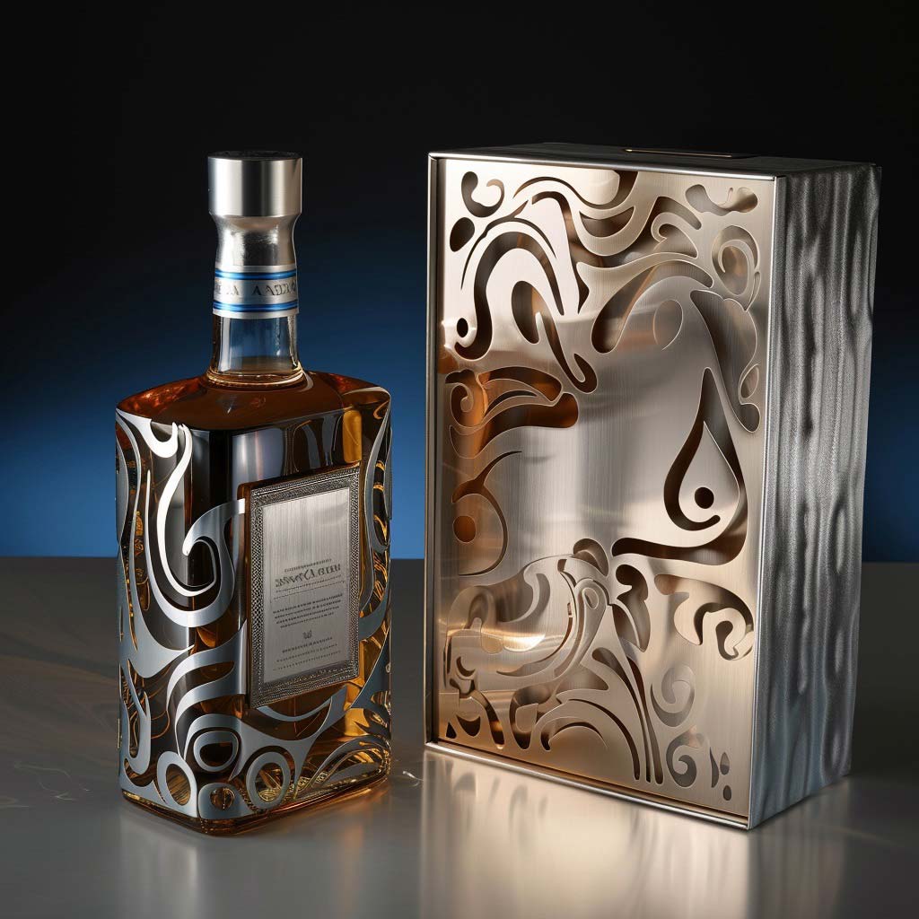 Custom Vintage Metal Whisky Box