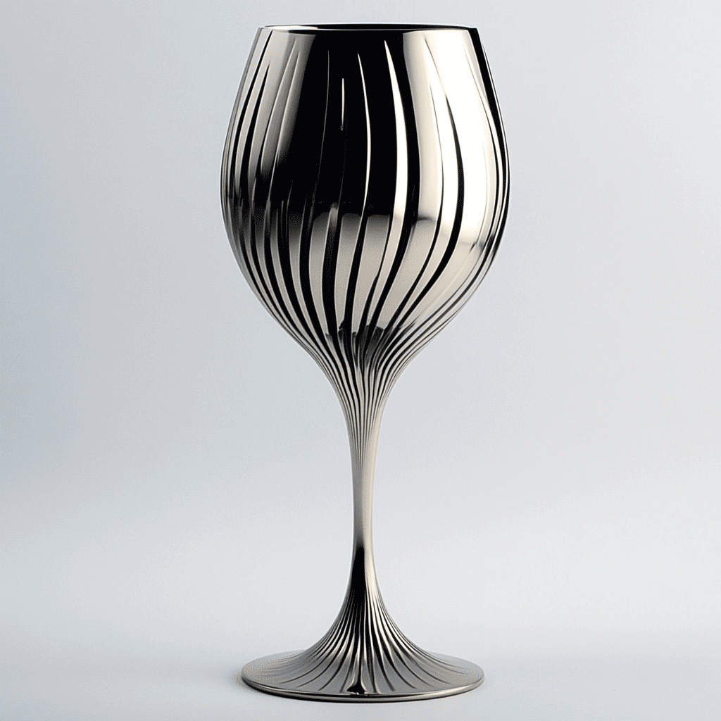Custom Metal Stainless Steel Red Wine Goblet Glass