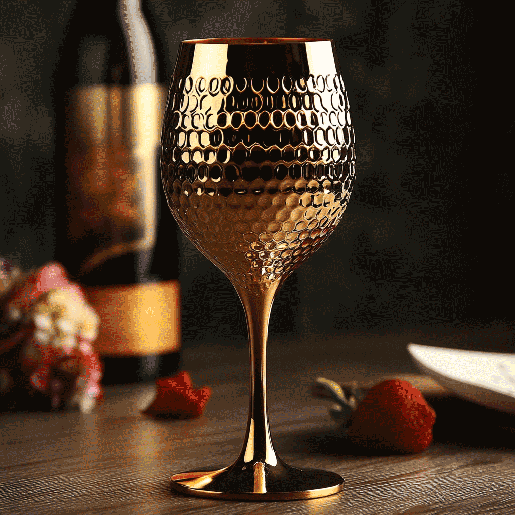 Custom Gold Finish Stainless Steel Champagne Wine Goblet Cup
