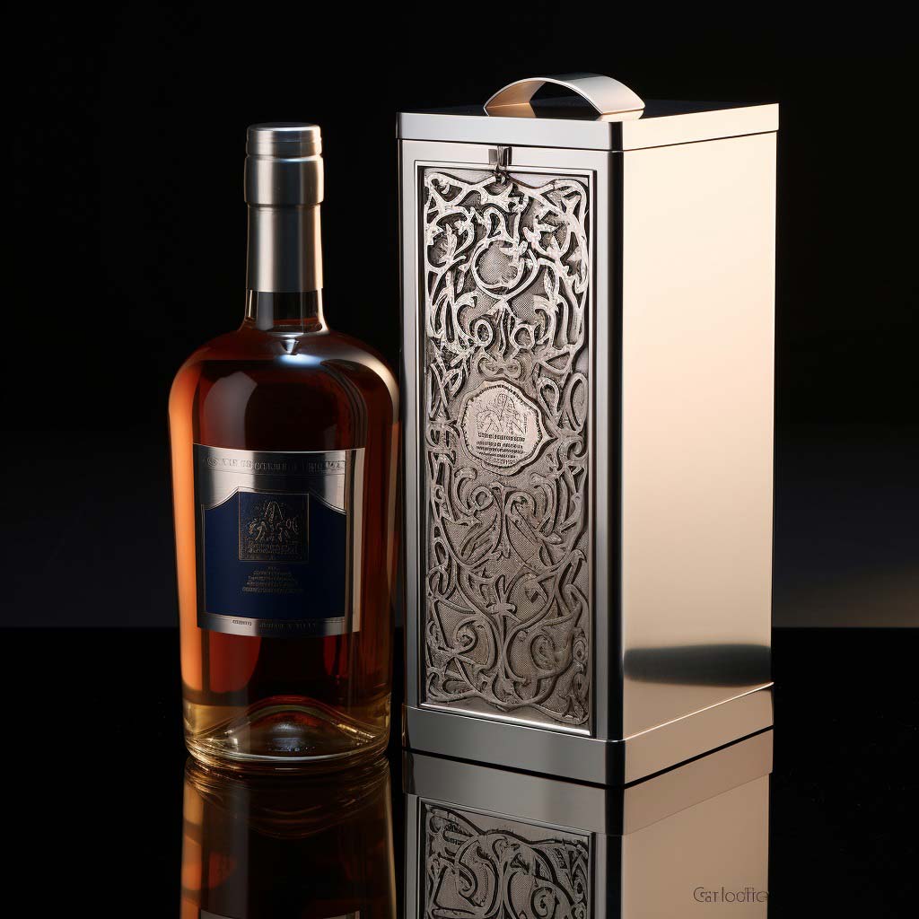 Custom Complex Elegant Metal Wine Box