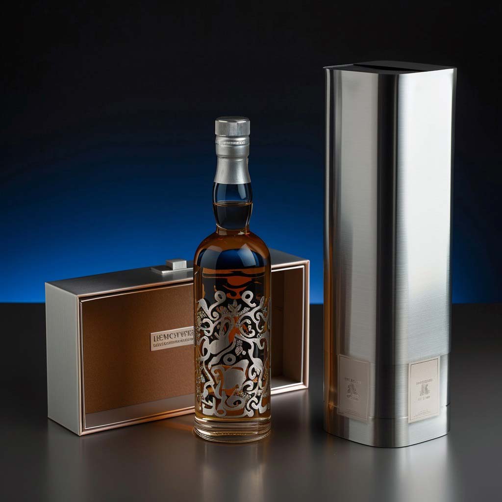 Custom Brushed Stainless Steel Wine Box